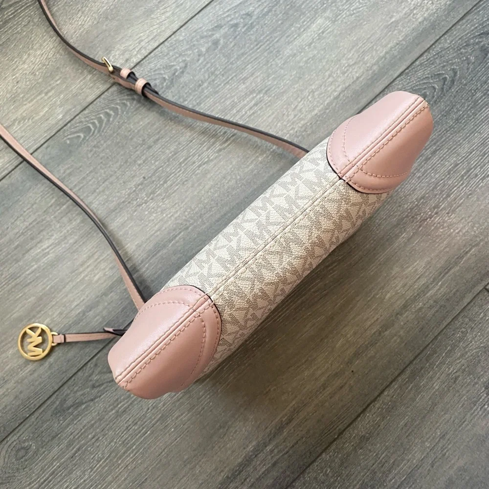 Michael Kors Pink and Cream Crossbody Bag